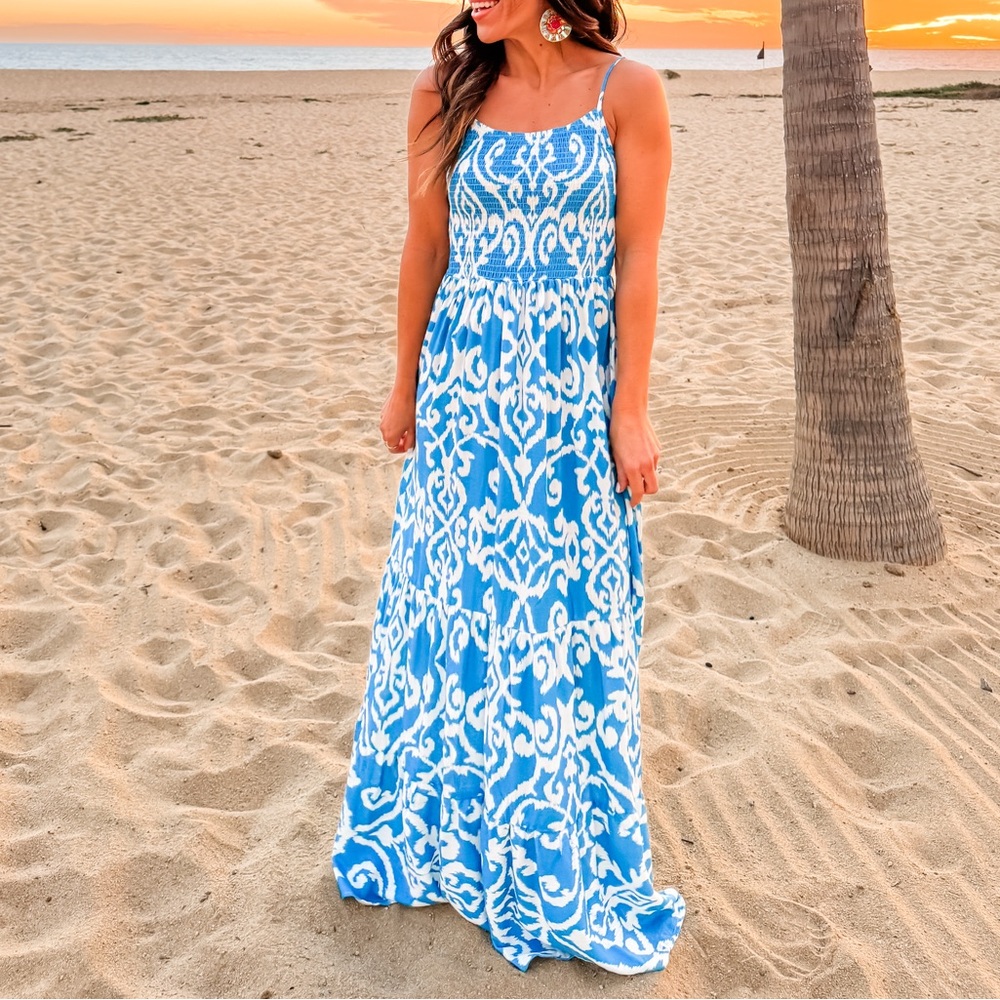 Smocked Tiered Maxi Dress